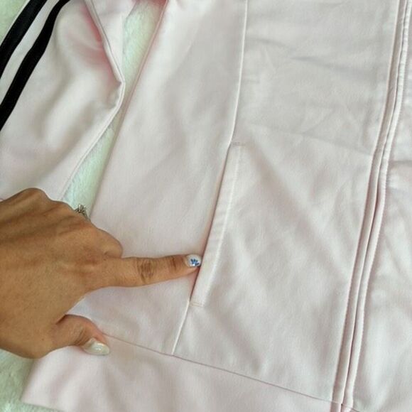 Adidas Full-zip Pink Track Jacket Size Medium 10/12 - Picture 5 of 6